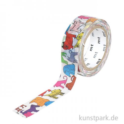 MT Masking Tape Colorful Dog, 15 mm, 7 m Rolle